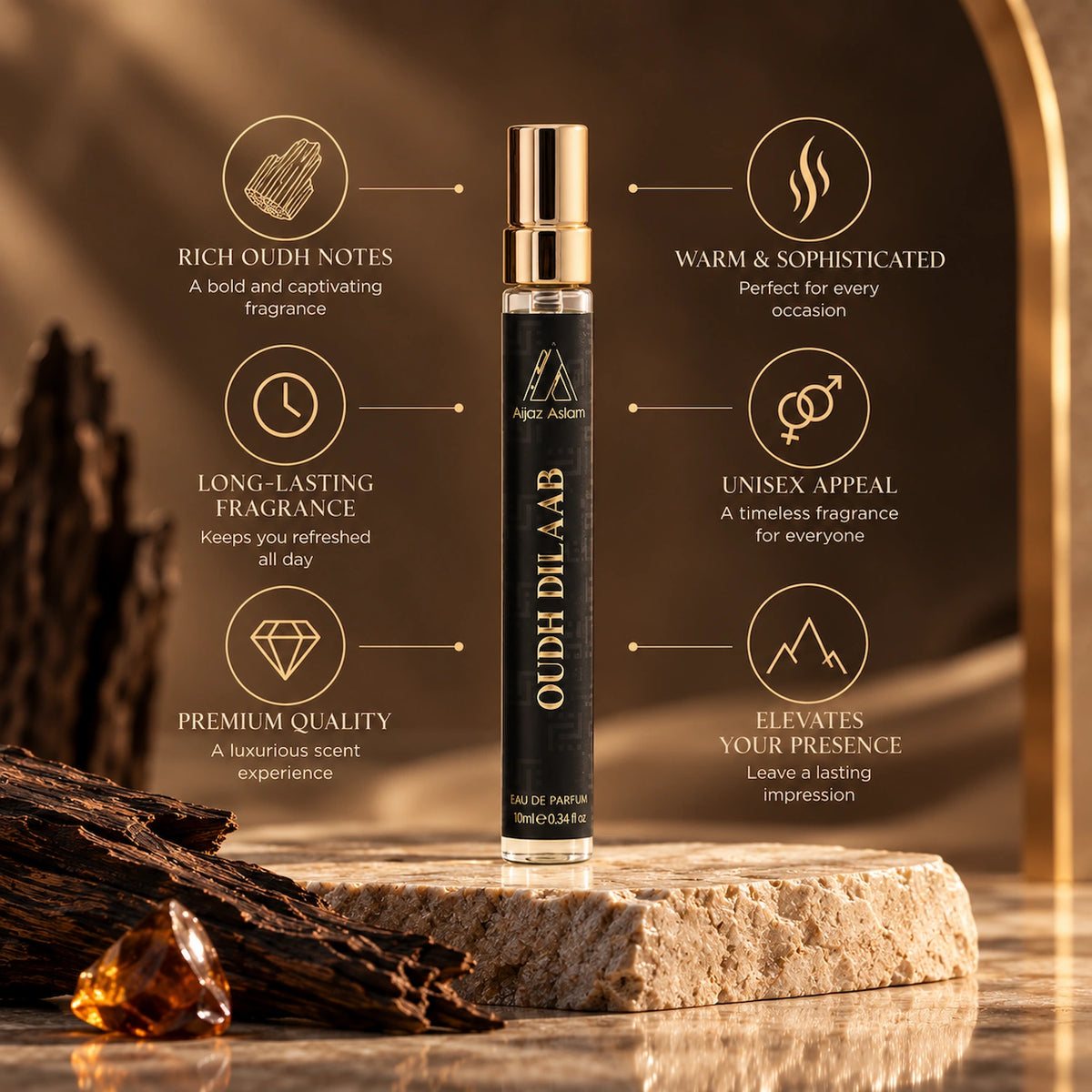 Oudh Dilaab EDP 10ml – Unisex