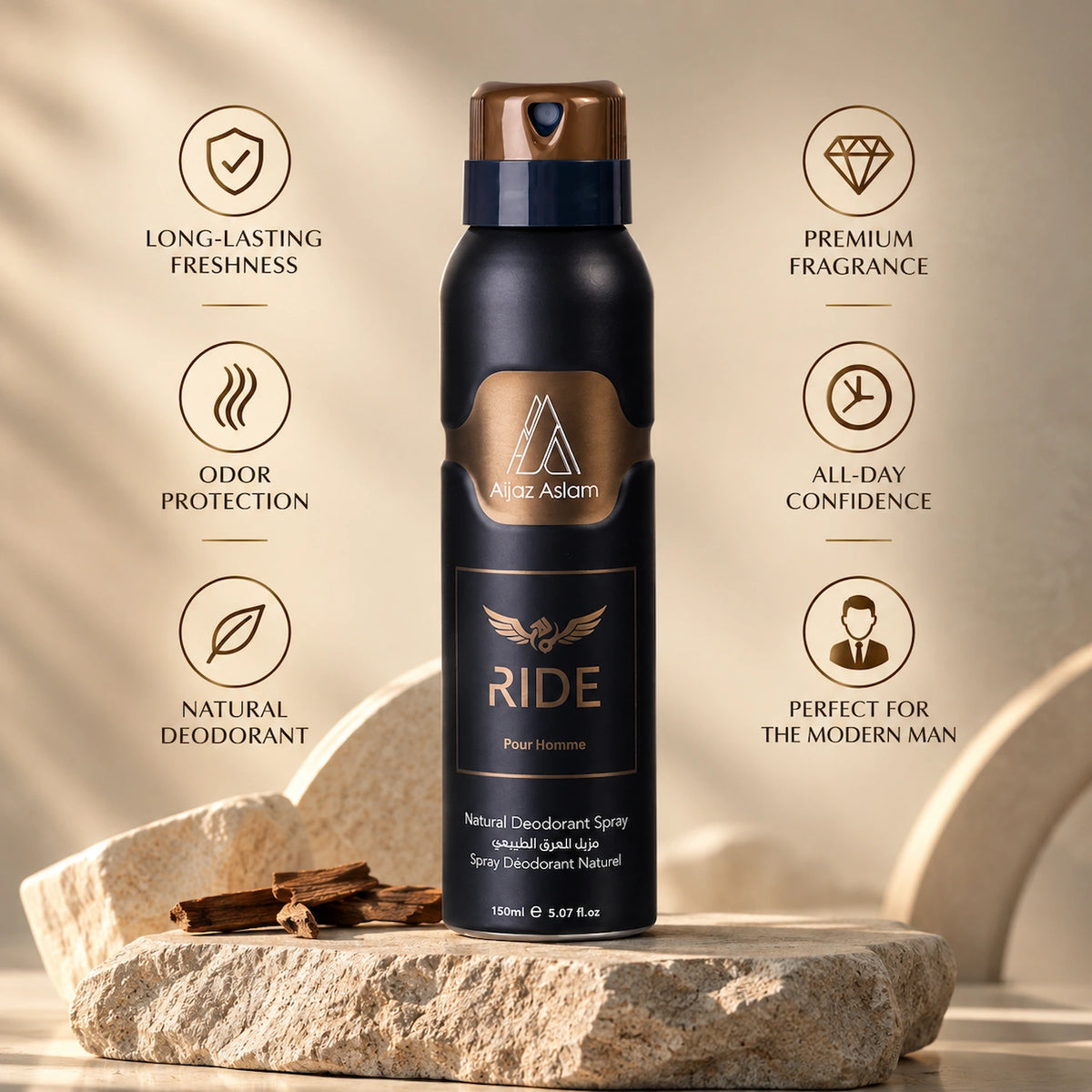 Ride Deodorant Spray 150ml - Men