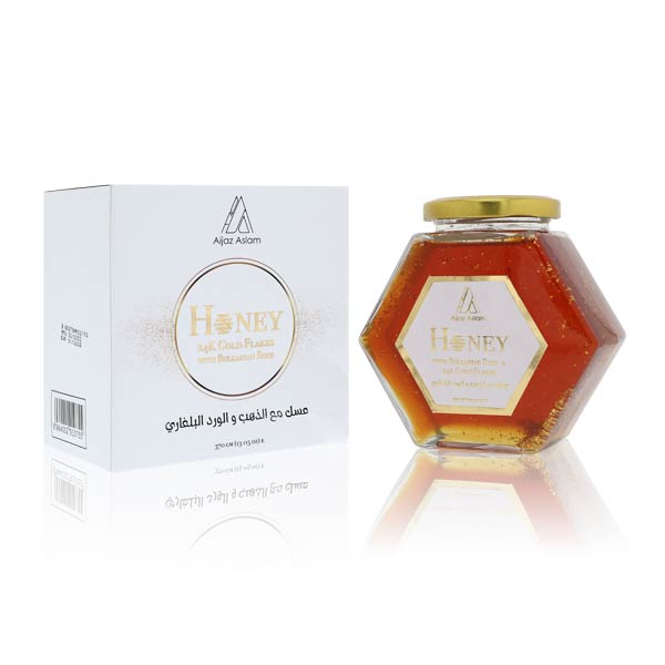 AA – Bulgarian Rose Honey with 24K Gold Flakes
