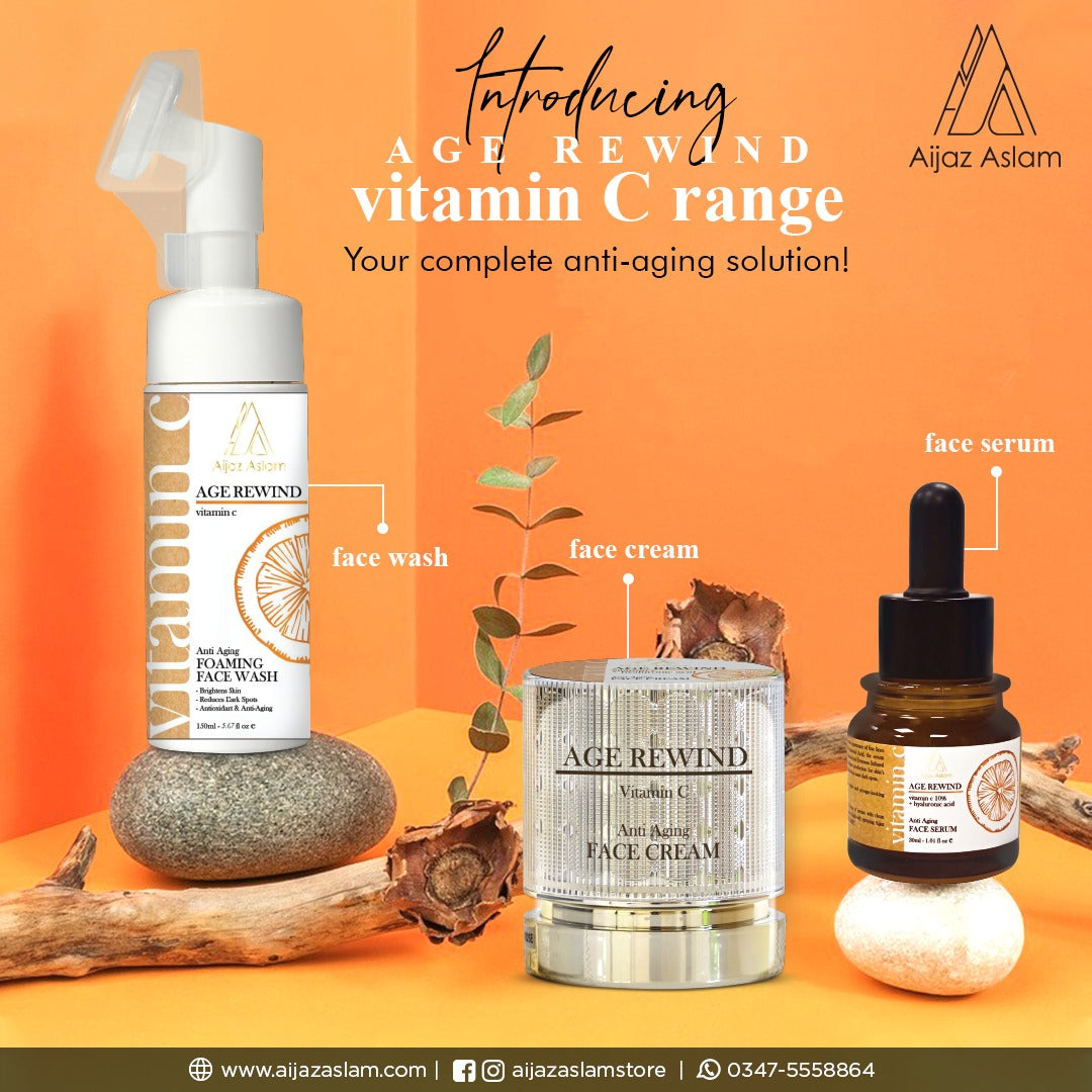 AA - Age Rewind Face Serum with Vitamin C 10% + Hyaluronic Acid